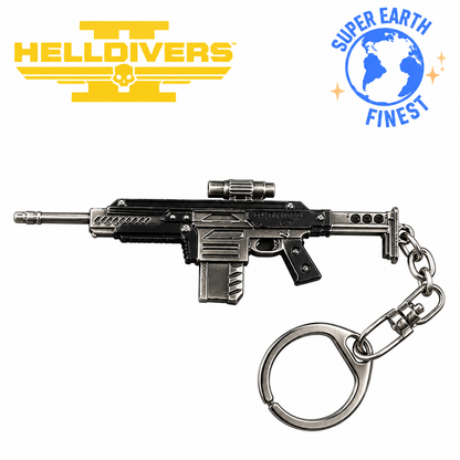 Helldivers 2 Weapon Keychain – Metal Gaming Keyring | Super Earth