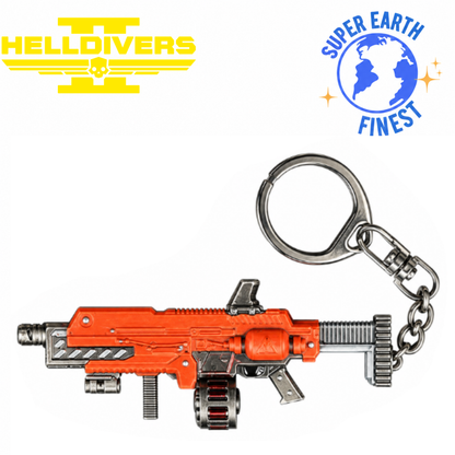 Helldivers 2 Weapon Keychain – Metal Gaming Keyring | Super Earth