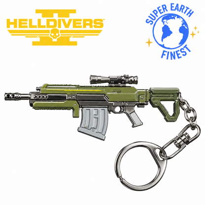 Helldivers 2 Weapon Keychain – Metal Gaming Keyring | Super Earth