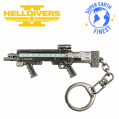 Helldivers 2 Weapon Keychain – Metal Gaming Keyring | Super Earth